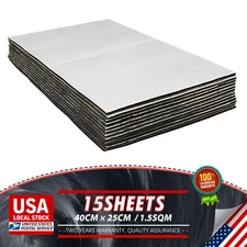 15 Sheets Sound Deadener Automotive Insulation Heat Shield Noise Kill Mat