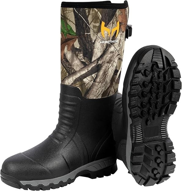 Snake Boots for Men, Waterproof Hunting Boots, Insulated Rubber