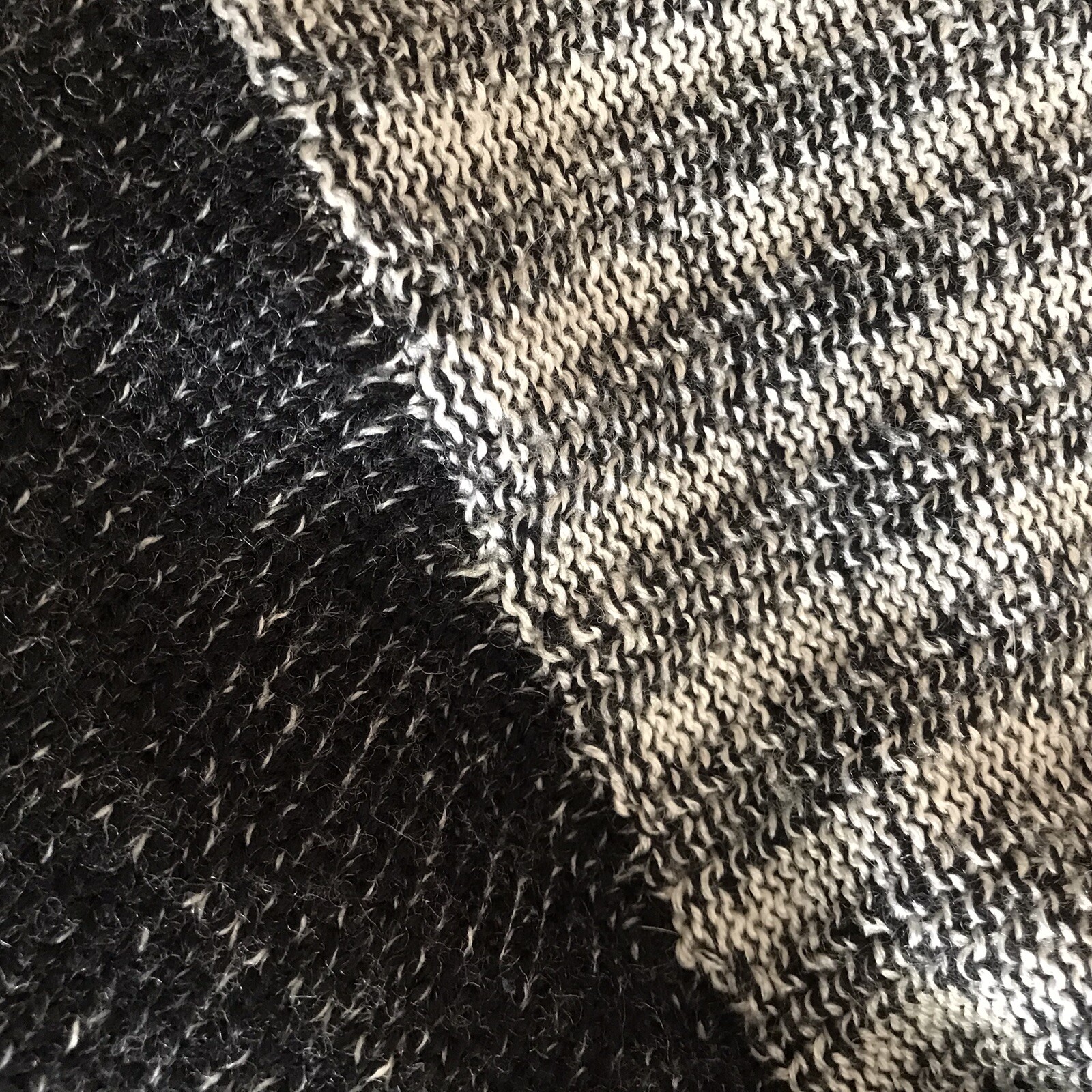 CAbi Medium Wool Blend Open Front Patchwork Cardi… - image 7