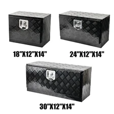 18"/24"/30"L X12"W X14"H Underbody Aluminum Tool Box Truck Trailer Bed Toolbox