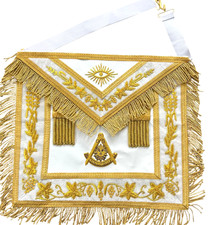 Handmade Masonic Past Master Apron with Compa...