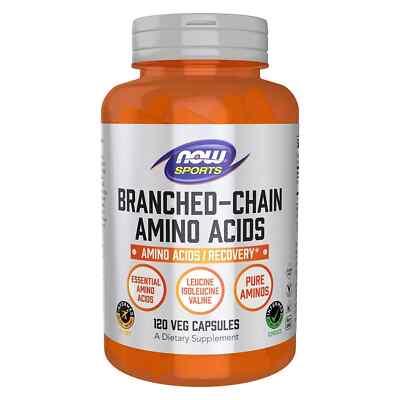 NOW FOODS Branched Chain Amino Acids 120 Veg Capsules recovery exp 01/27