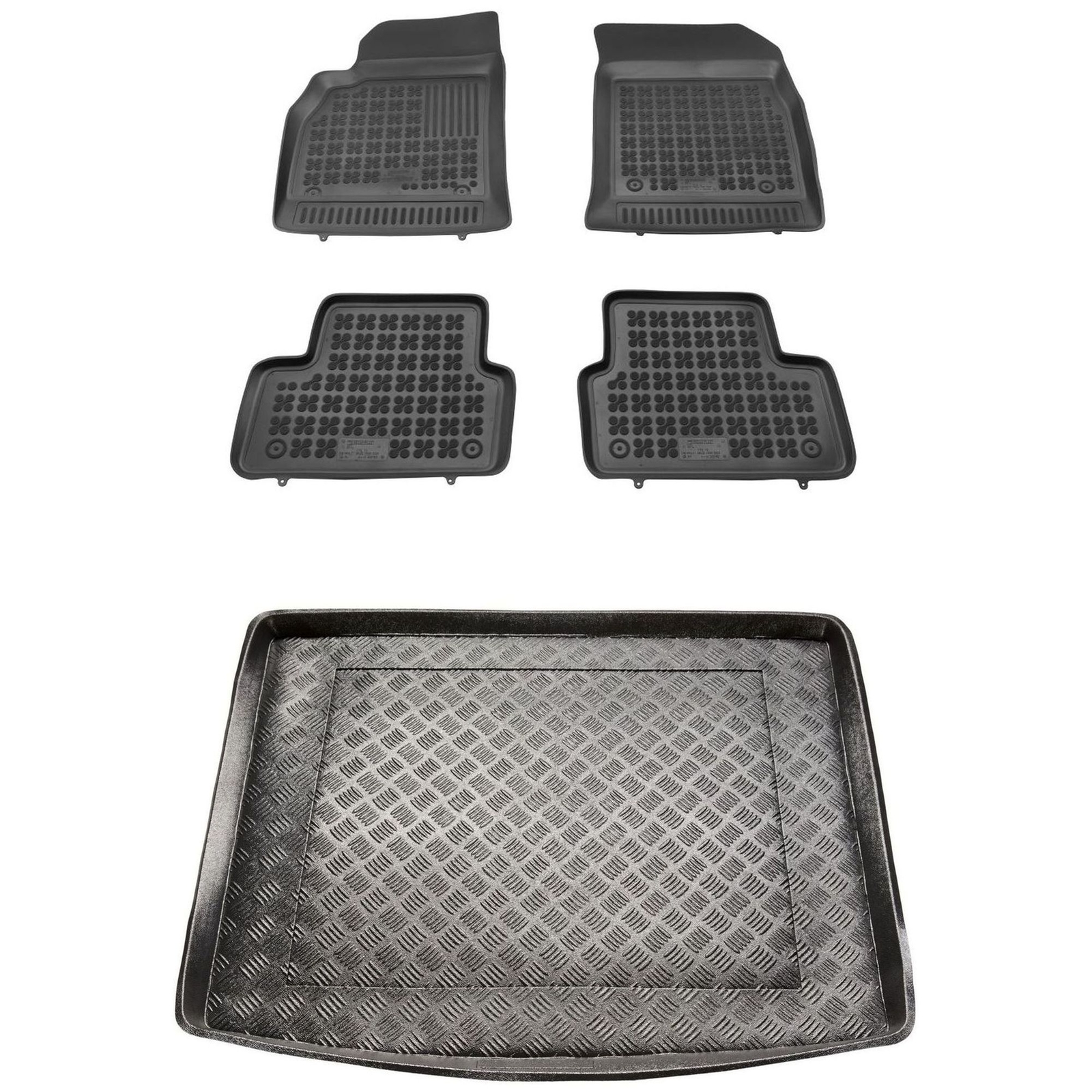 Jeu de tapis de sol et coffre PE Chevrolet Cruze ensemble complet noir