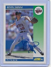 Baseball Card IP auto KEVIN TAPANI Minnesota Twins 1992 Score