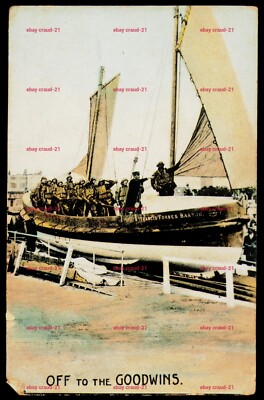 BROADSTAIRS FRANCIS FORBES BARTON RETTUNGSBOOT POSTKARTE 1908 RAMSGATE KENT