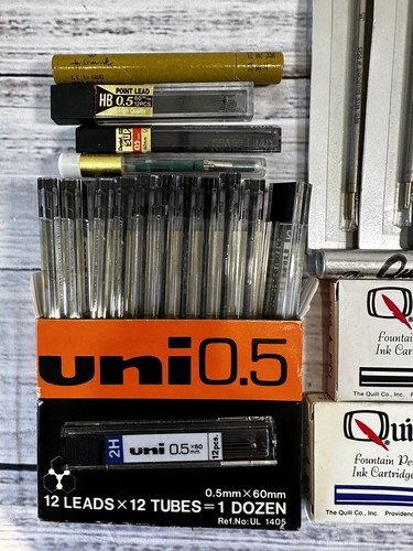 Vintage Quill Sheaffer Uni 0.5 Pen Pencil Lead Fountain Ink Felt Tip Refill Lot - Picture 10 of 12