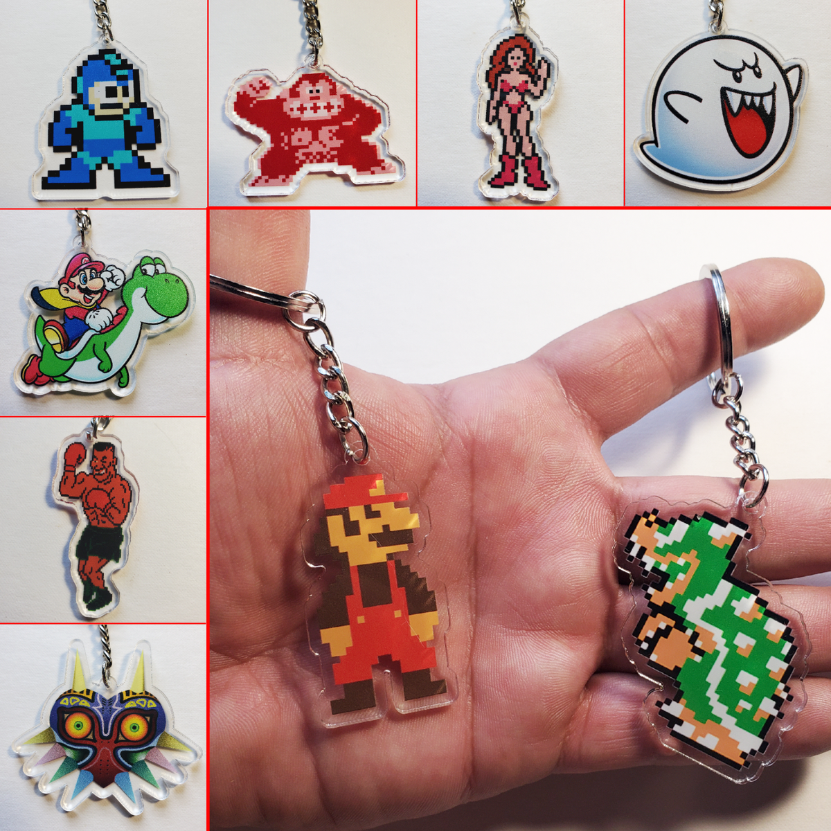 Acrylic Nintendo keychains / Mario Yoshi Link Zelda Tyson Bowser