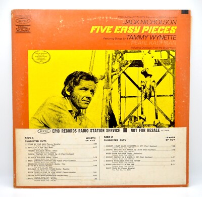 Five Easy Pieces, Soundtrack, Promo, KE-30456, LP, Tammy Wynette, Jack Nicholson