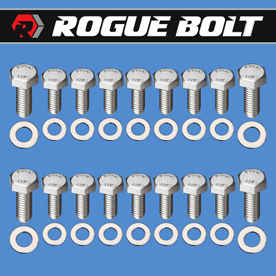 SBC OIL PAN BOLTS HEX STAINLESS STEEL KIT SMALL BLOCK CHEVY 283 327 350 383 400
