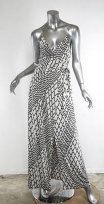 Robe Midi MISA Blanche Et Noire à Bretelles Spaghetti - Taille S, Neuve Avec étiquettes