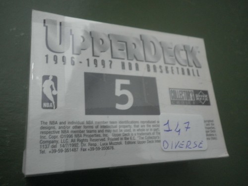 Lotto Figurine con Velina Rare Basketball NBA Upper Deck 1996 1997 NEW /F13/ - Foto 2 di 2