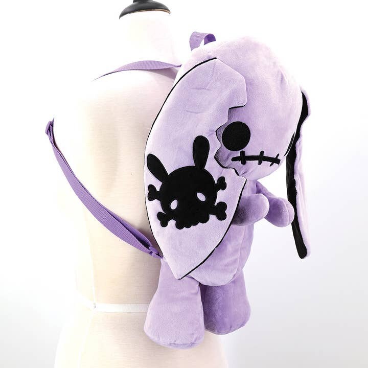 SPOOKYVILLE CRITTERS Naughty Bunny Black Plush Backpack NEW SPOOKYVILLE CRITTERS - Naughty Bunny Green Plush  main image 3