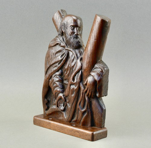 Antique hand carved oak saint English circa.1870 - Picture 2 of 8