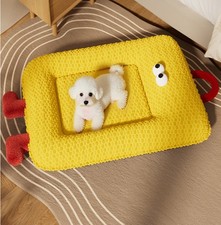 Cozy Plush Pet Bed for Cats & Small Dogs, Reversible & Washable