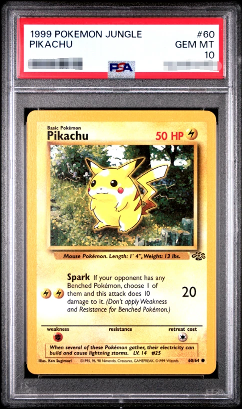 Pikachu Pokémon TCG Professional Sports Authenticator (PSA