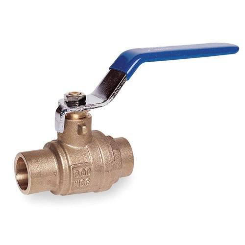 GRAINGER APPROVED 107-853 Manual 2-Way Ball Valve,Sweat,Brass 6GD26