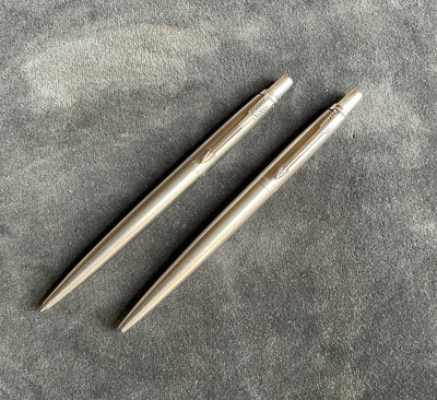 Vintage Parker Edelstahl Kugelschreiber Made In England