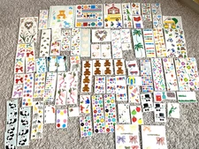 Vintage MRS. GROSSMAN'S sticker lot bear hearts bows geometric shapes 80's-90's