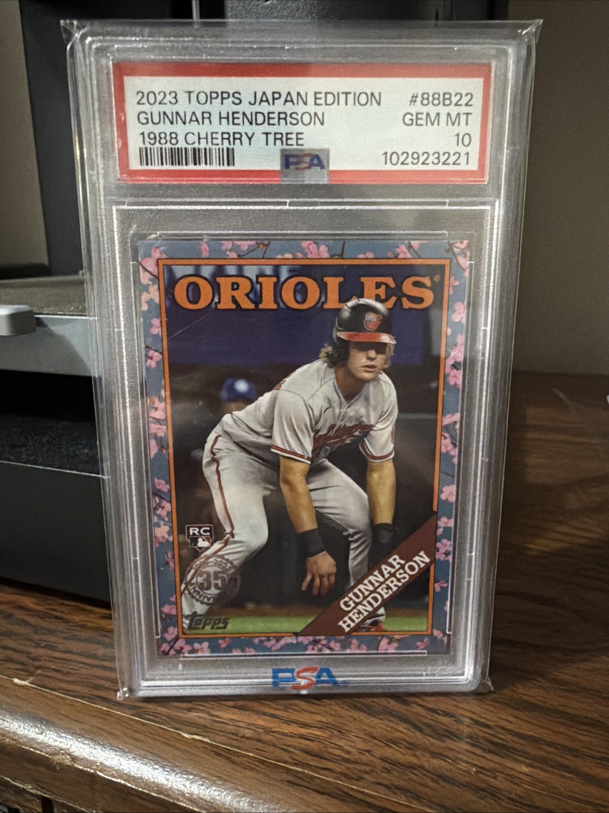 2023 Topps Japan Edition Gunnar Henderson 1988 RC Cherry Tree #88B-22 PSA 10 view 1