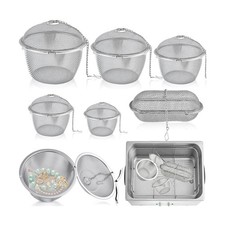 6 Pcs Ultrasonic Cleaner Baskets, Stainless Steel Jewelry Cleaning ... Fast Ship