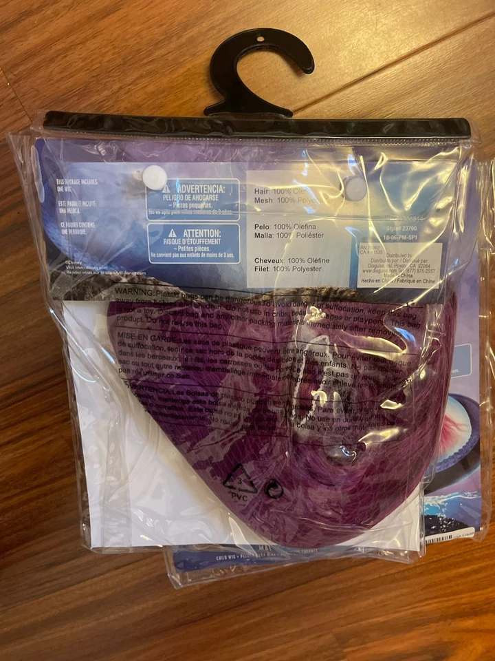 Disney Descendientes 2 Isla del Mal Perdido Peluca Niño NUEVO Foto 2 de 2