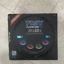 TOSY LED Frisbee 36 Super Bright LEDs Rechargeable Blue Plastic Ages 8 12 17 