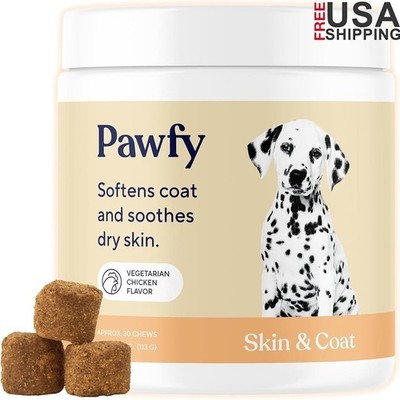 Natural Dog Allergy Chews Skin Comfort Relief Itching Paw Health Support New
