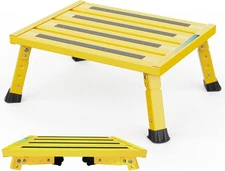 Large Platform RV Step Stool, Three-Level Height Adjustment