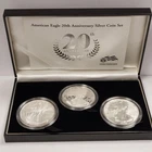 2006 $1 American Eagle 20th Anniversary 1 oz .999 3 Coin Set W/COA -