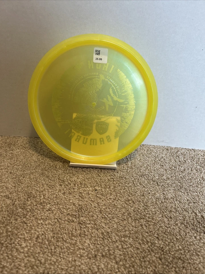 Disc Golf Discmania Iron Samurai 4 Eagle McMahon Chroma C-Line MD3 Yellow 177g - Image 2 of 2