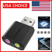 Lightweight USB Sound Adapter - 98dB S/N Ratio for Clear, Rich Audio Experience