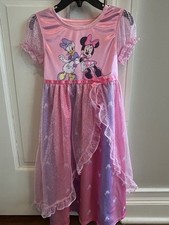 Disney Junior Minnie Nightgown Girls Size 5 Daisy Pink Princess Pajama