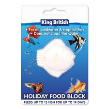 King British Holiday Block Food For Coldwater & Tropical Fish Ideal for Leaving