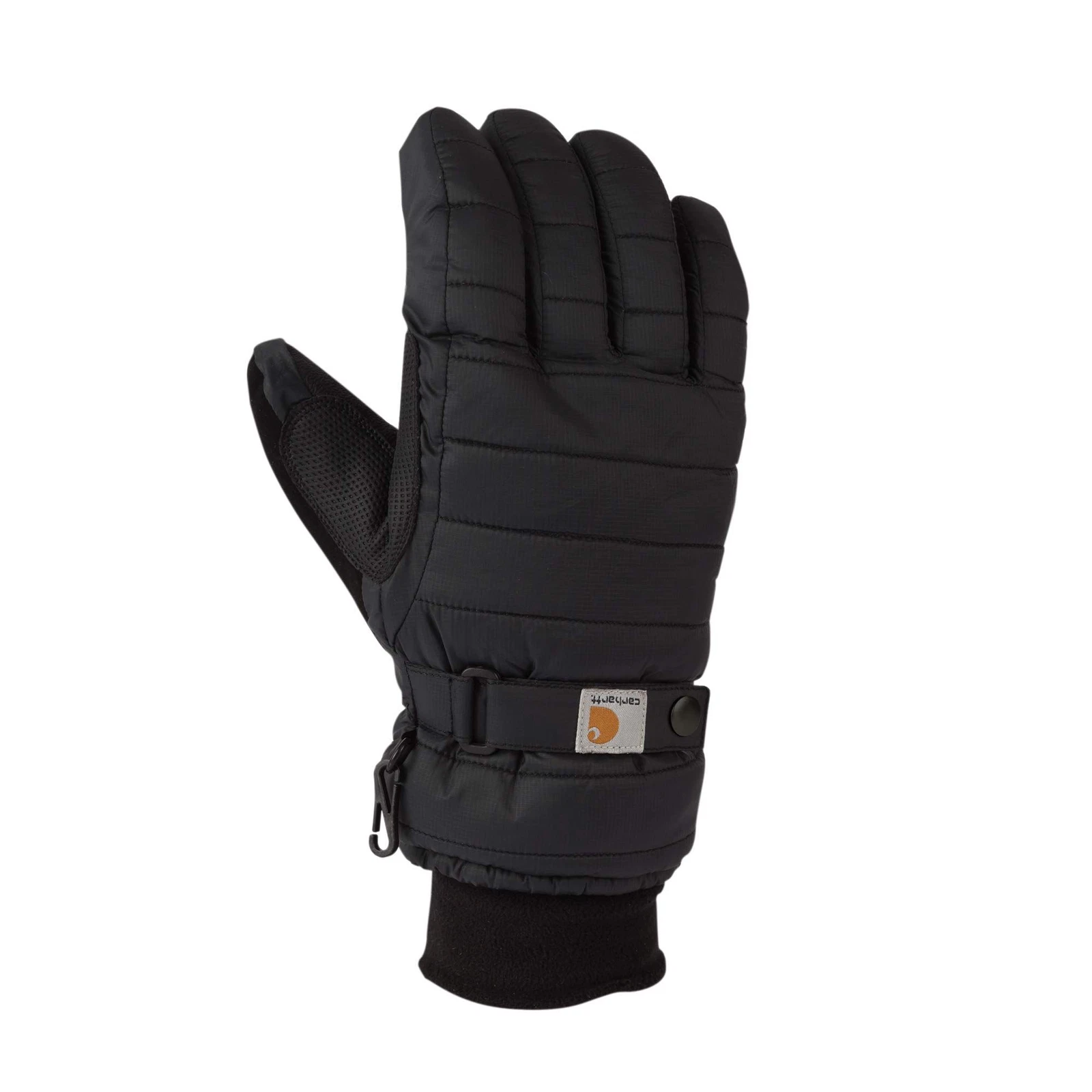 Carhartt Women's Waterproof Insulated Quilted Knit Cuff Glove, Large, Black