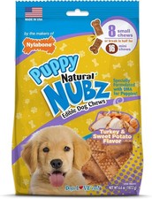 Nylabone Nubz Natural Dog Chew Treats for Puppies, 6.6 Ounce Pack of 1 