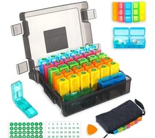 31-Day Monthly Pill Organizer Storage Case, Pill Cutter, and Carrying Case.
