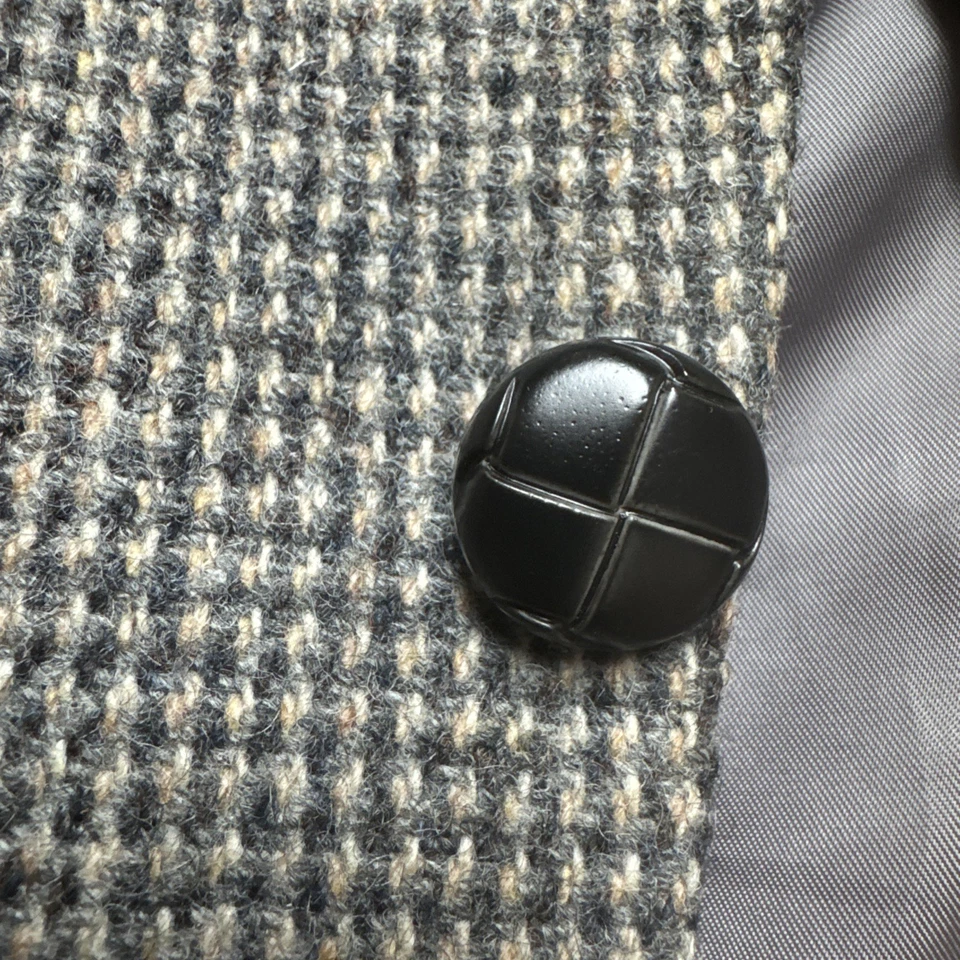 Blazer Abrigo Deportivo Traje Chaqueta DE COLECCIÓN OAKTON II Talla 42S Gris Tweed Lana a Cuadros Foto 3 de 4