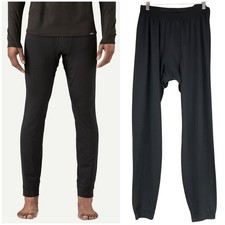 PATAGONIA Men's Vintage Capilene Base Layer Bottoms Made in USA Black Size L