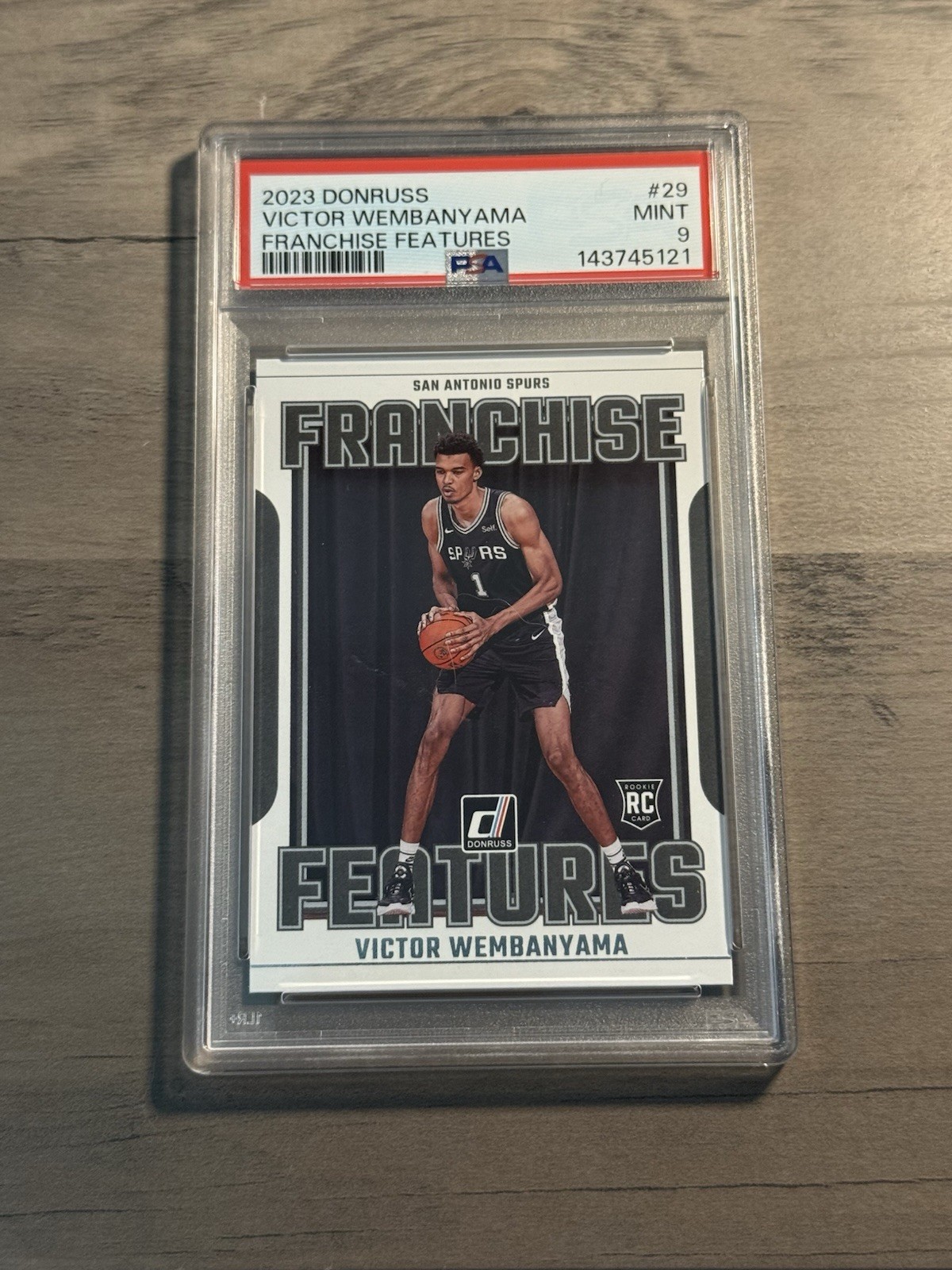 Victor Wembanyama 2023 Donruss RC PSA 9 view 1