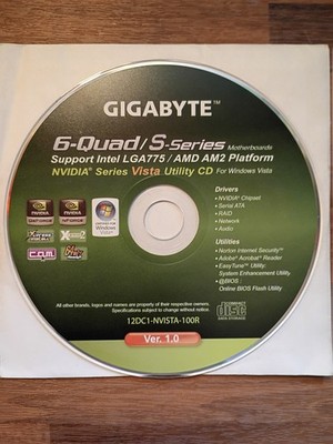 Gigabyte 6-Quad - S-Series -Supports Intel LGA775 /AMD AM2 Platforms Ver. 1.0 CD