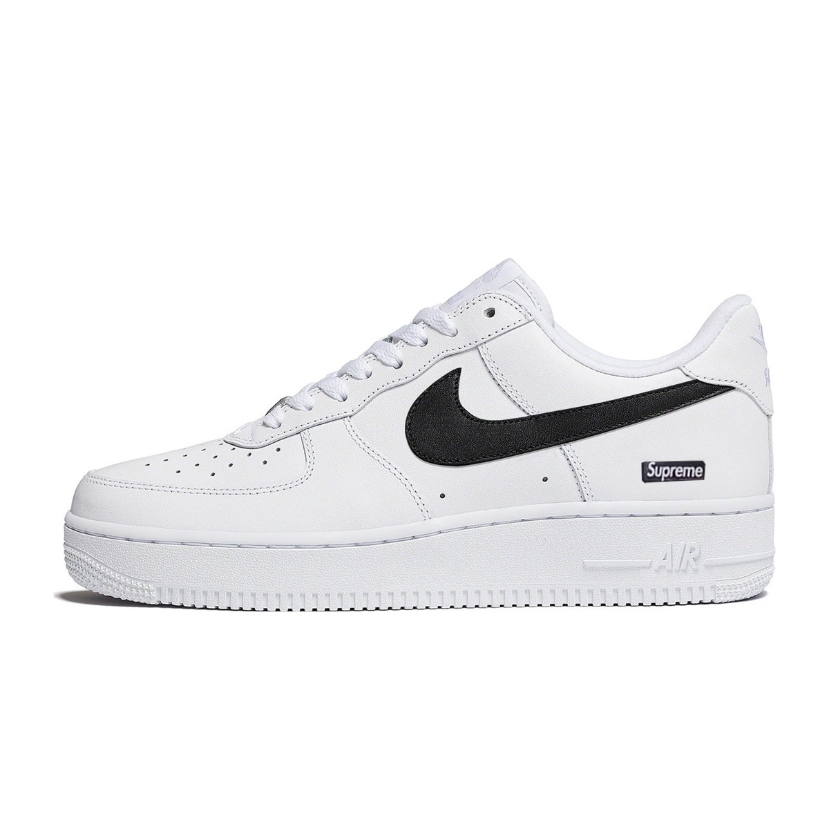 Size 8.5 - Supreme x Nike Air Force 1 Low Box Logo - White Black