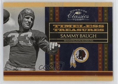 2008 Donruss Classics Timeless Treasures Silver /250 Sammy Baugh #TT-14 HOF z2c