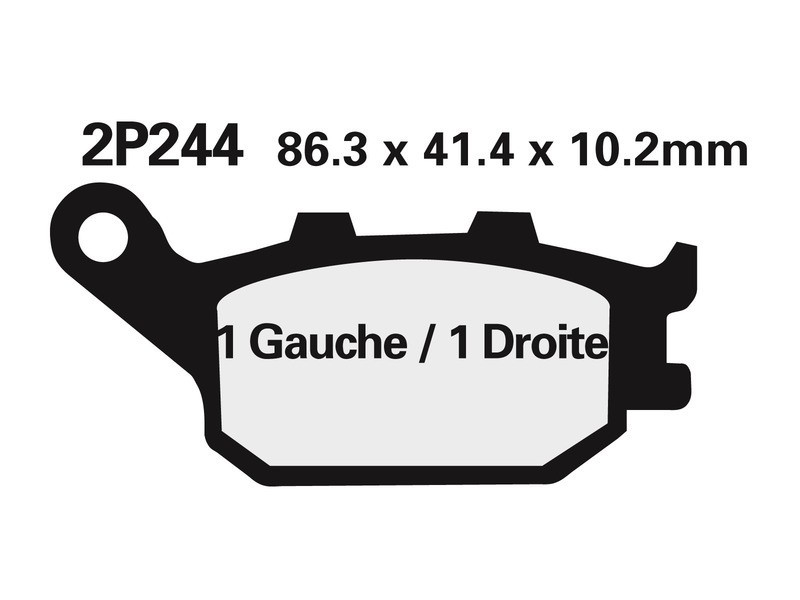 Plaquettes arrière Honda XL700V Transalp NISSIN 2P-244NS d'origine
