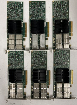 Lot 6 Mellanox ConnectX-2 Dual Port 10GbE QSFP Network Adapter MHRH2A-XSR