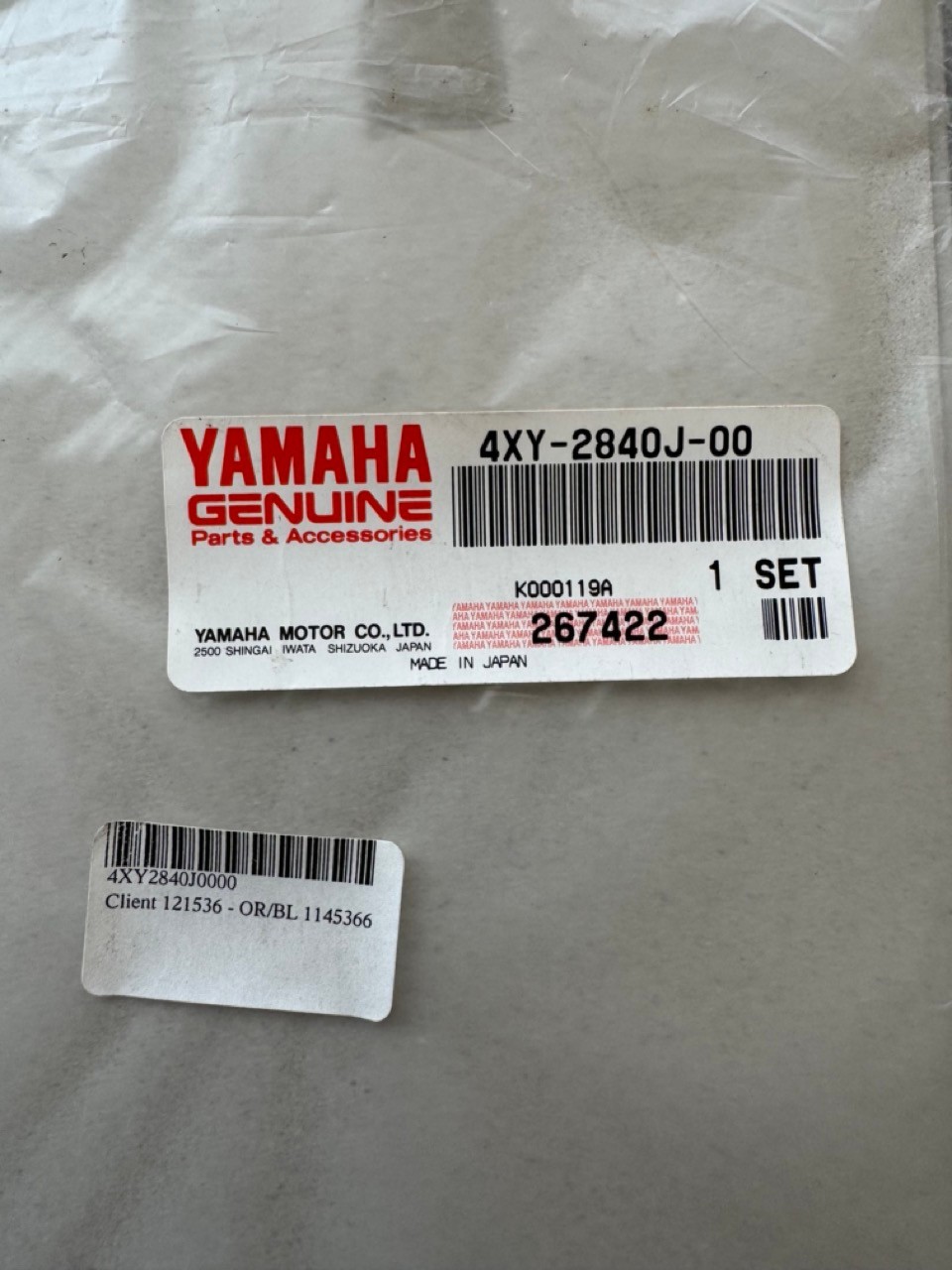 Sticker autocollant Yamaha Royal Star Venture pièce moto OEM 4XY-2840J-00