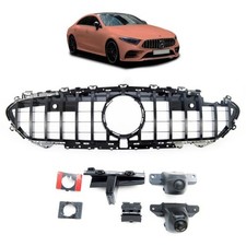 K&uuml;hlergrill Schwarz passt passend f&uuml;r Mercedes CLS C257 auch Kamera Sport-Paname