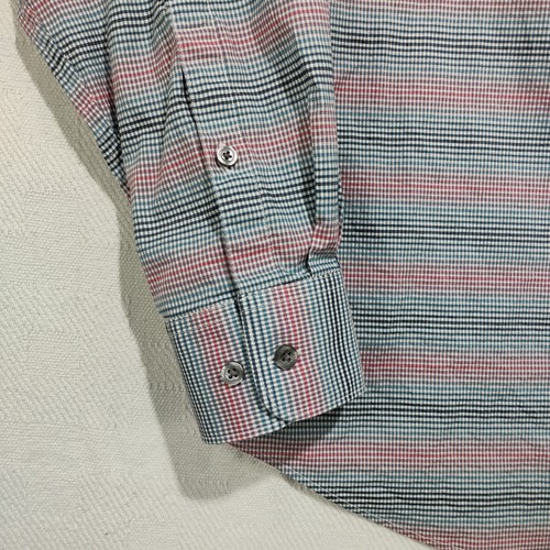 Perry Ellis Herren Langarm Hemd mit Knopfleiste Größe XL Large Freizeit Stretch Tasche - Bild 4 von 5