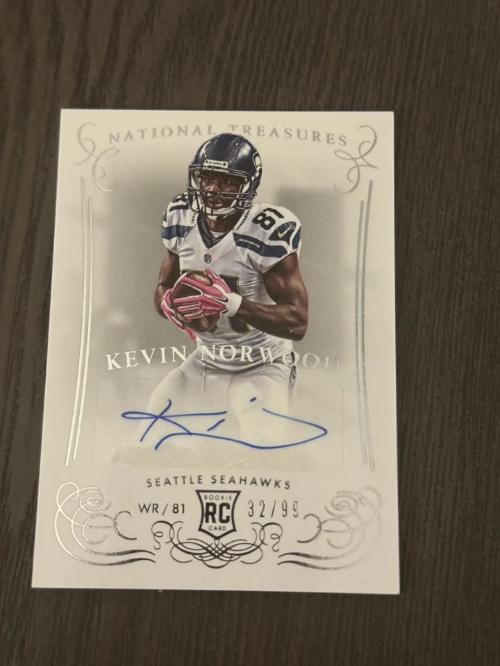 2014 Panini National Treasures Signatures /99 #209 KEVIN NORWOOD Auto Rookie RC - Image 4 of 4