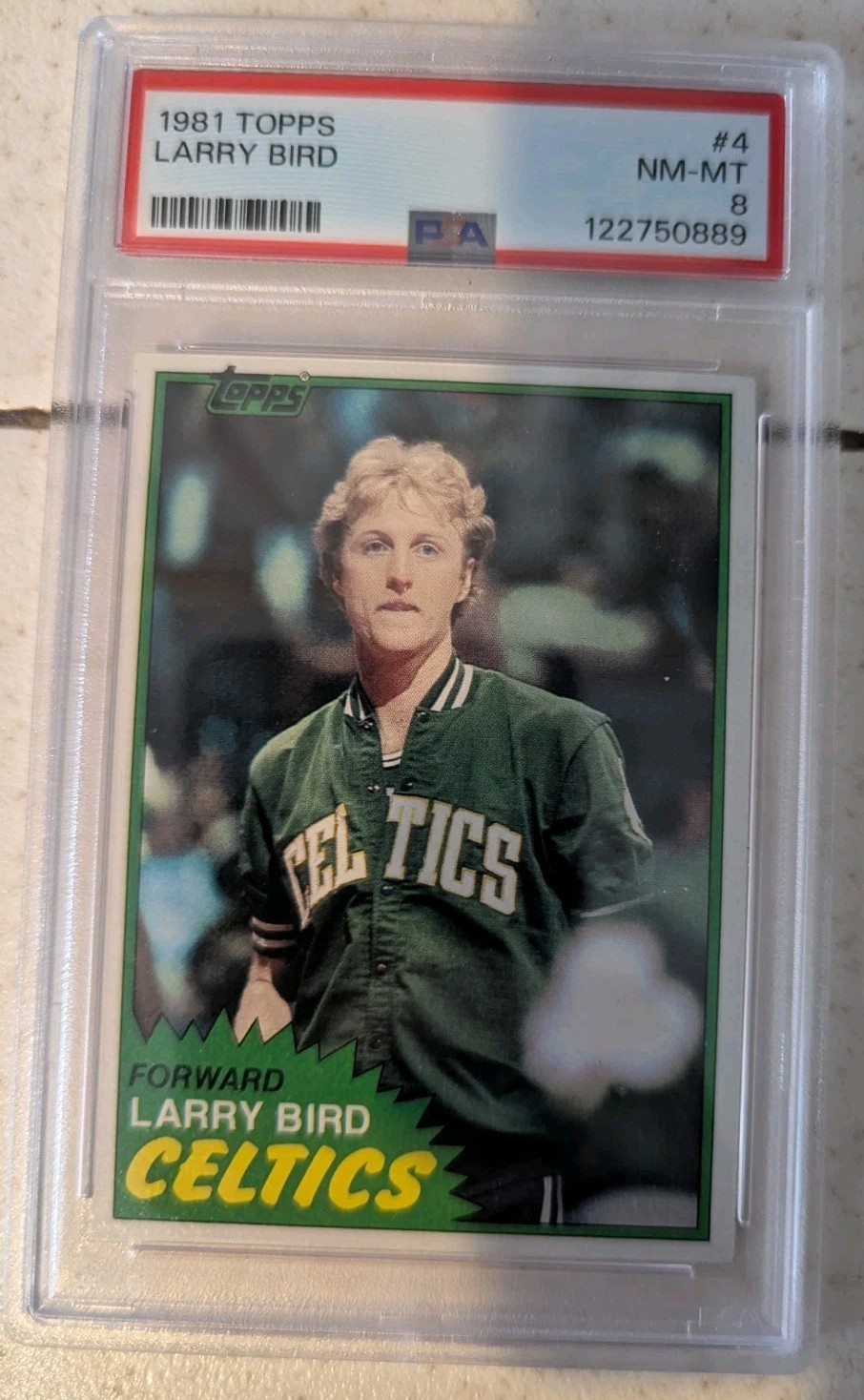 1981 Topps Larry Bird #4 PSA 8 NM-MT Celtics HOF Legend 1st Solo Card