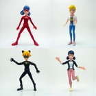 4 Miraculous Ladybug Figure (Toy / Cake Topper) Small Plastic Bundle - Unbranded